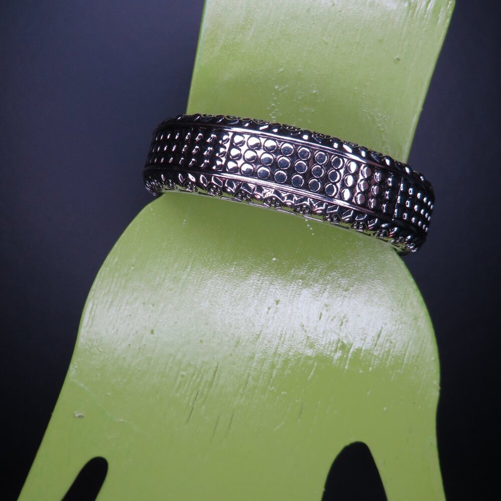 Silver Metal Hinged Bangle - image 2